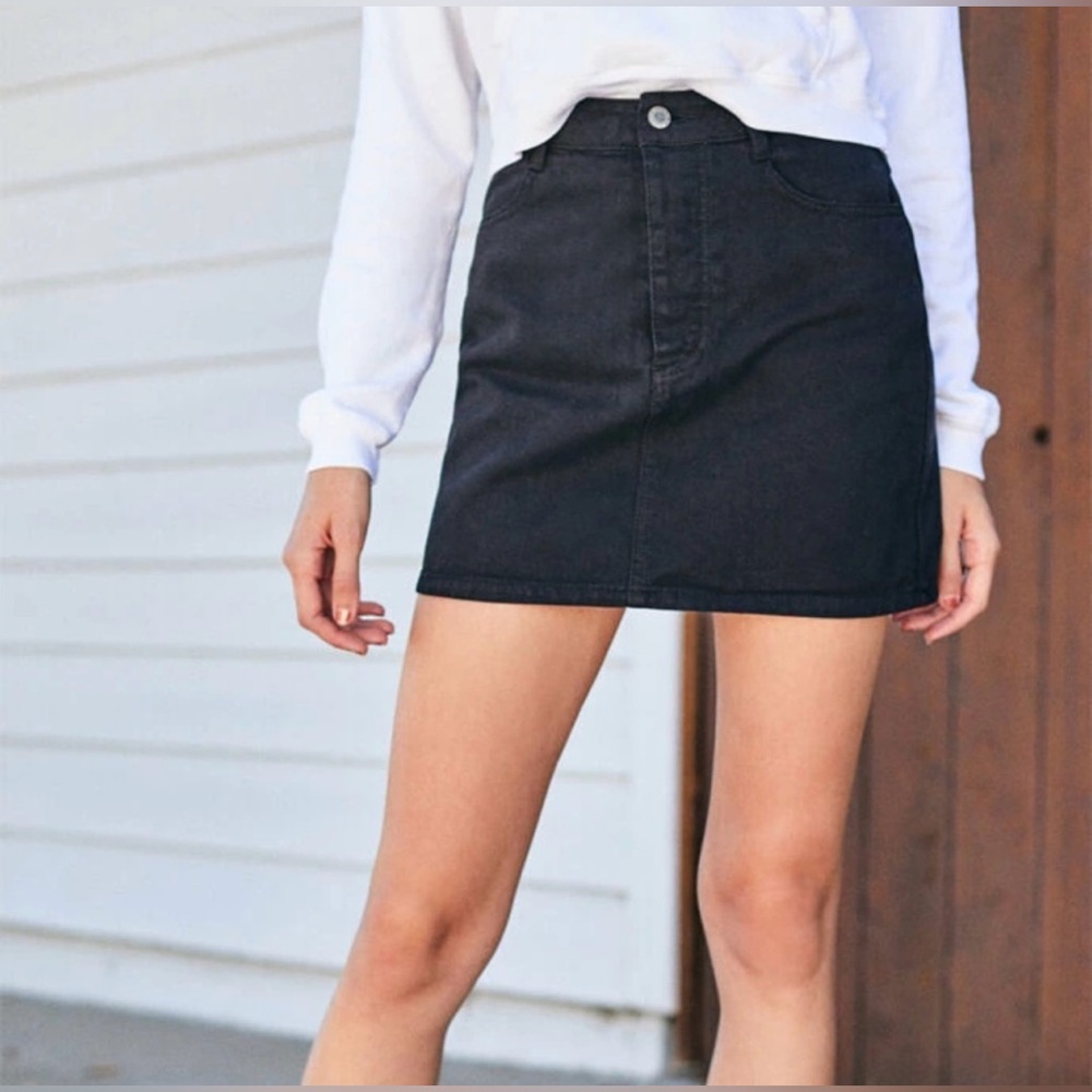 Brandy Melville John Galt Faded Denim Mini Skirt